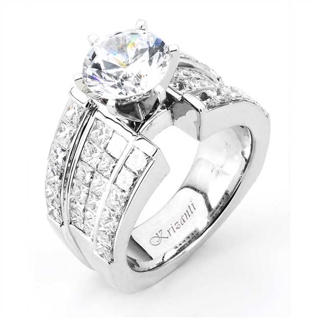 18KTW INVISIBLE SET, ENGAGEMENT RING 2.81CT